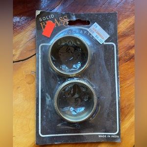 VTG NIB Solid Brass Napkin Holders!